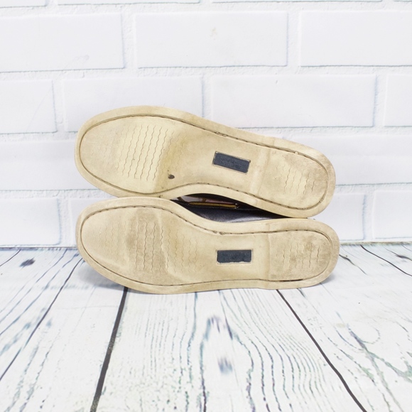 LL Bean Signature Blue Leather Boat Shoes Size 7 - Picture 8 of 8